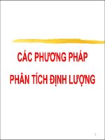 Bài giảng 1. Giới thiệu môn học Các phương pháp Phân tích Định lượng