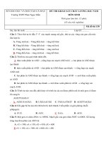 de thi kscl dau nam mon sinh lop 12 truong thpt phan ngoc hien nam 2013 2014