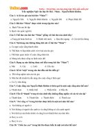 trac nghiem ngu van lop 10 bai nhan