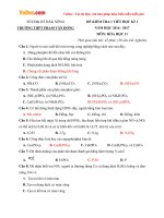 de kiem tra 1 tiet hk1 mon hoa hoc lop 11 truong thpt pham van dong dak nong nam hoc 2016 2017