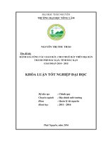 Đánh giá công tác giao đất, cho thuê đất trên địa bàn Thành phố Bắc Kạn giai đoạn 2010  2015 (Khóa luận tốt nghiệp)