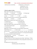 de kiem tra 1 tiet hk2 mon ngu van lop 8 truong thcs cao duong ha noi nam hoc 2016 2017