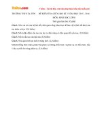 de thi giua hk2 mon sinh hoc lop 8 truong thcs ta ton lam dong nam hoc 2015 2016