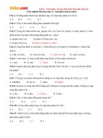 trac nghiem hoa hoc lop 11 ankadien tecpen ankin