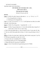 de thi hoc ki 1 mon toan lop 11 nam 2015 2016 truong thpt xuan truong c nam dinh