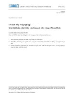 Câu hỏi thảo luận tình huống 10.1. Du lịch hay công nghiệp? Giải bài toán phát triển cân bằng và bền vững ở Ninh Bình