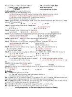 de thi hoc ki 1 mon hoa hoc lop 10 nam 2015 2016 truong thpt phan ngoc hien