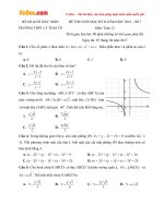 de thi hk2 mon toan lop 12 truong thpt ly thai to bac ninh nam hoc 2016 2017