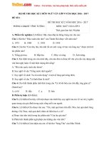 bo de thi hk2 mon ngu van lop 9 nam hoc 2016 2017