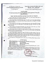 Quyết định khen thưởng Thủ khoa tốt nghiệp bậc Trung cấp khóa 2015-2017 – Phòng Công tác Sinh viên