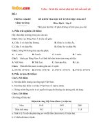 bo de thi hoc ki 2 mon dia ly lop 8