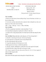 de thi hsg mon sinh hoc lop 10 truong thpt ly thai to bac ninh nam hoc 2016 2017