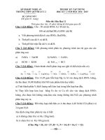 de kiem tra hoc ki 1 mon hoa hoc lop 11 nam 2014 2015 truong thpt quynh luu 2