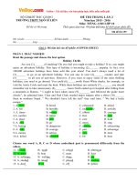 de thi thang mon tieng anh lop 10 truong thpt ngo si lien bac giang nam 2015 2016 lan 2