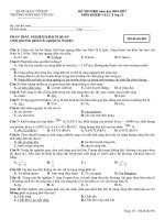 de thi hk2 mon vat ly lop 12 truong thpt nguyen du tphcm nam 2016 2017