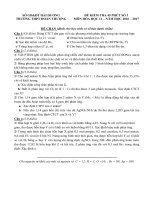 de thi giua hk2 mon hoa hoc lop 11 truong thpt doan thuong nam 2016 2017