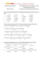 de thi khao sat lan 2 mon tieng anh lop 9 truong thcs tich son vinh phuc nam hoc 2015 2016