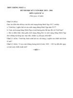 de thi hoc ki 1 mon lich su lop 11 nam 2015 2015 truong thpt thong nhat a