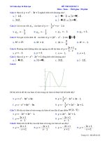 Đề thi hoc kỳ 1 toán 12