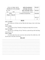 de thi giua hk2 mon sinh hoc lop 11 truong thcs thpt dakia nam 2013 2014