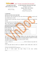 de thi chon hoc sinh gioi mon tieng anh lop 10 truong thpt nguyen tat thanh dak nong nam hoc 2015 2016