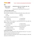 bo de thi hoc ki 2 mon dia ly lop 9 nam hoc 206 2017