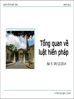 Bài giảng 5. Tổng quan về Luật Hiến phháp