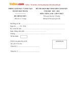 de thi chon hoc sinh gioi cap huyen mon tieng anh lop 9 huyen bao thang nam hoc 2015 2016