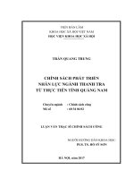 Chính sách phát triển nhân lực ngành thanh tra từ thực tiễn tỉnh Quảng Nam (LV thạc sĩ)