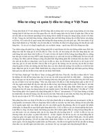 Ghi chú Bài giảng 7. Đầu tư công và Quản lý đầu tư công ở Việt Nam