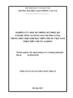 Nghiên cứu một số thông số thiết kế tấm bê tông xi măng mặt đường cứng trong điều kiện khí hậu miền trung việt nam theo tiêu chuẩn AASHTO (tt) 