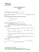 Đề kiểm tra định kì tháng 6 môn Toán - Lớp 12 - Trung tâm bồi dưỡng văn hóa Edufly de thi thang 71
