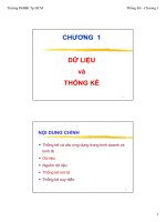 Giáo trình Xác suất thống kê_Chương 1: Dữ liệu và thống kê