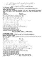 NGÂN HÀNG câu hỏi môn GIÁO dục CÔNG dân 11, 2017 