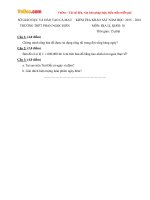 de thi kscl dau nam mon dia ly lop 10 truong thpt phan ngoc hien nam 2015 2016