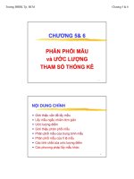 Bài giảng Xác suất thống kê_Chương 5+6: Phân phối mẫu và ước lượng tham số thống kê