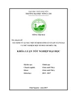 Xác định tỷ lệ mắc một số bệnh sinh sản ở lợn nái ngoại và thử nghiệm một số phác đồ điều trị. (Khóa luận tốt nghiệp)