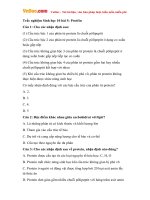 trac nghiem sinh hoc 10 bai 5 protein