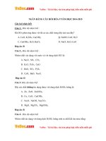 ngan hang cau hoi hoa hoc lop 9 nam hoc 2014 2015