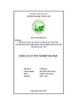 Đánh giá công tác quản lý nhà nước về đất đai tại thị trấn Thất Khê, huyện Tràng Định, tỉnh Lạng Sơn giai đoạn 2014  2016.