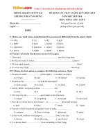 de thi giua ky 2 mon tieng anh lop 8 truong thcs tam hung ha noi nam hoc 2015 2016