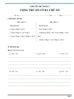 bai tap toan lop 3 cong tru so co ba chu so