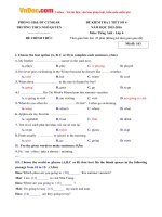 de kiem tra 1 tiet so 4 mon tieng anh lop 6 truong thcs ngo quyen dak lak nam hoc 2015 2016