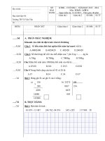 de kiem tra cuoi hoc ki 1 mon toan lop 4 nam 2015 2016 truong tieu hoc vo van van