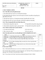 de thi hk2 mon sinh hoc lop 6 truong thcs dan phuong nam 2016 2017