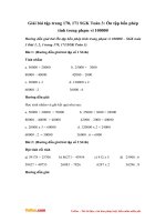 giai bai tap trang 170 171 sgk toan 3 on tap 4 phep tinh trong pham vi 100000