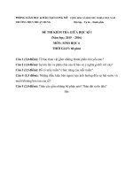 de kiem tra giua ki 1 mon sinh hoc lop 6 nam 2015 2016 truong thcs thuan hung