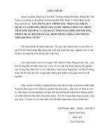 Xây dựng quy trình xác nhận giá trị sử dụng của phương pháp chuẩn độ trong lĩnh vực phân tích môi trường và áp dụng tính toán đối với phương pháp chuẩn độ nhằm xác định hàm lượng COD trong 