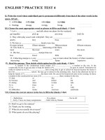 ENGLISH 7 PRACTICE TEST 4