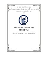 Xây đựng website bán hàng thời trang qua mạng (file chương trình)